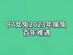 87女兔2023年属兔百年难遇:工作受排挤(收入变少)