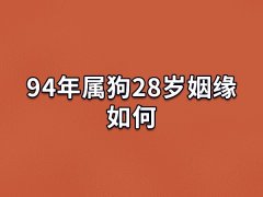 94年属狗28岁姻缘如何:姻缘