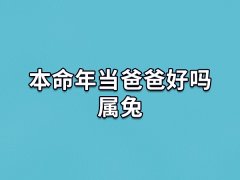 本命年当爸爸好吗属兔:可以当爸爸(运势平稳)