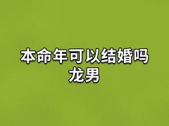 本命年可以结婚吗龙男:不