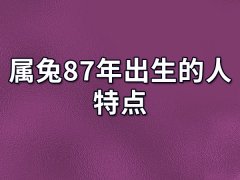 属兔87年出生的人特点:温和斯文(为人诚恳)