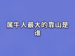 属牛人最大的靠山是谁:属