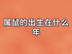 属鼠的出生在什么年,属鼠