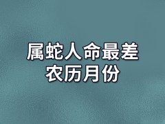 属蛇人命最差农历月份:农