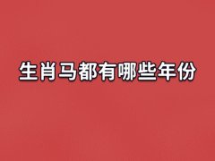 生肖马都有哪些年份,马宝