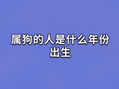 属狗的人是什么年份出生