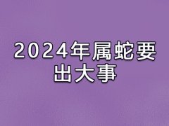 2024年属蛇要出大事:事业面