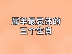 属羊最忌讳的三个生肖:属