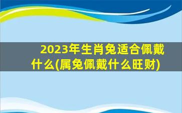 2023年生肖兔适合佩戴什么(属兔佩戴什么旺财)