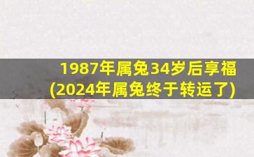 <strong>1987年属兔34岁后享福(202</strong>