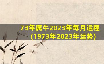 <strong>73年属牛2023年每月运程(</strong>