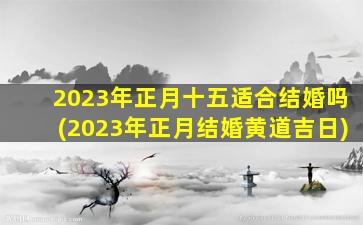 2023年正月十五适合结婚吗(2023年正月结婚黄道吉日)