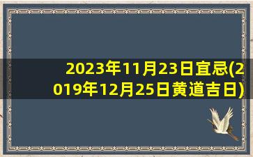 2023年11月23日宜忌(2019年12月25日黄道吉日)