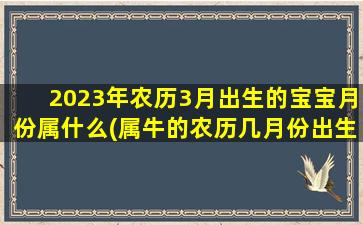 2023年农历3月出生的宝宝月份属什么(属牛的农历几月份出生最好)