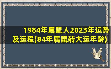 1984年属鼠人2023年运势及运