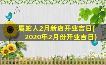 属蛇人2月新店开业吉日