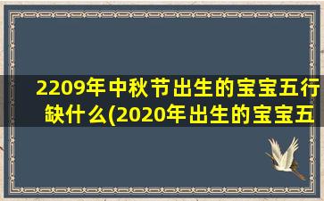 2209年中秋节出生的宝宝五行缺什么(2020年出生的宝宝五行缺什么)