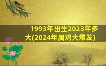 1993年出生2023年多大(2024年属鸡大爆发)