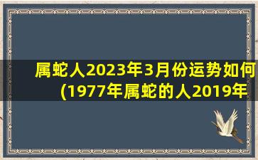 属蛇人2023年3月份运势如何