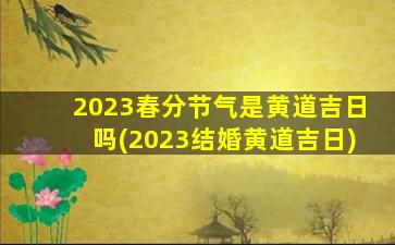 2023春分节气是黄道吉日吗(2023结婚黄道吉日)