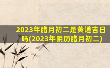 2023年腊月初二是黄道吉日吗(2023年阴历腊月初二)