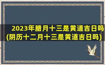 2023年腊月十三是黄道吉日吗(阴历十二月十三是黄道吉日吗)