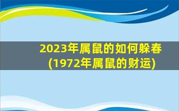 2023年属鼠的如何躲春(19