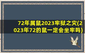 72年属鼠2023牢狱之灾(202