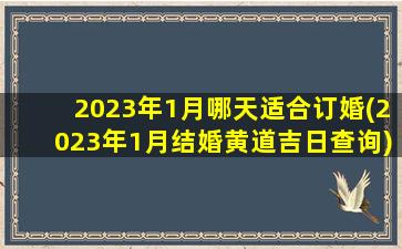 2023年1月哪天适合订婚