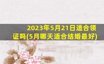 <b>2023年5月21日适合领证吗(5月哪天适合结婚最好)</b>