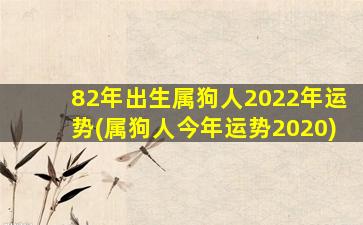 82年出生属狗人2022年运势