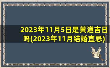 2023年11月5日是黄道吉日吗(2023年11月结婚宜忌)