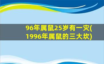 96年属鼠25岁有一灾(1996年