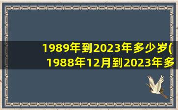 1989年到2023年多少岁(1988年12月到2023年多大)