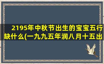 2195年中秋节出生的宝宝五行缺什么(一九九五年润八月十五出生的八字如何)