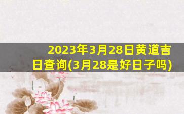 2023年3月28日黄道吉日查询(3月28是好日子吗)