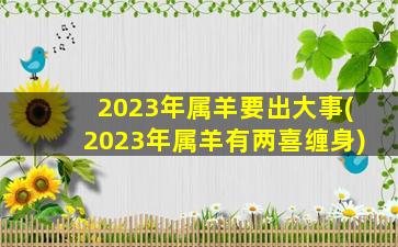 2023年属羊要出大事(2023年