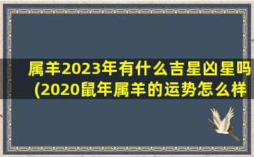 属羊2023年有什么吉星凶