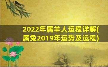 2022年属羊人运程详解(属兔