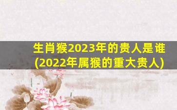 生肖猴2023年的贵人是谁