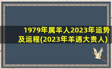 1979年属羊人2023年运势及运