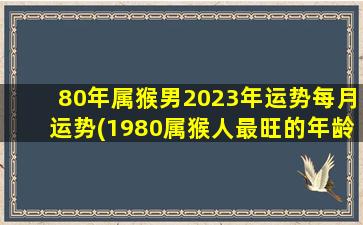 80年属猴男2023年运势每月