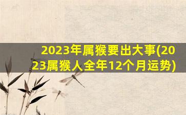 2023年属猴要出大事(2023属