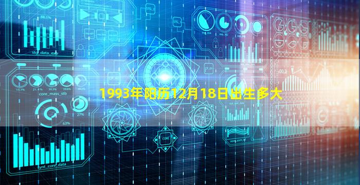 1993年阳历12月18日出生多