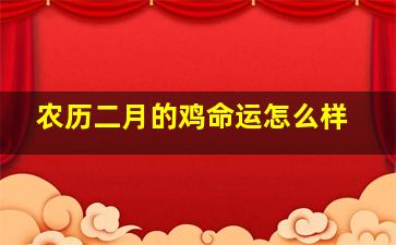 农历二月的鸡命运怎么样