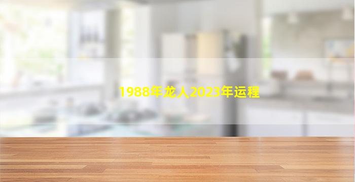 1988年龙人2023年运程