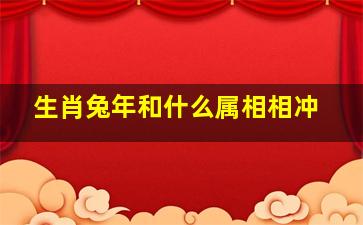 生肖兔年和什么属相相冲