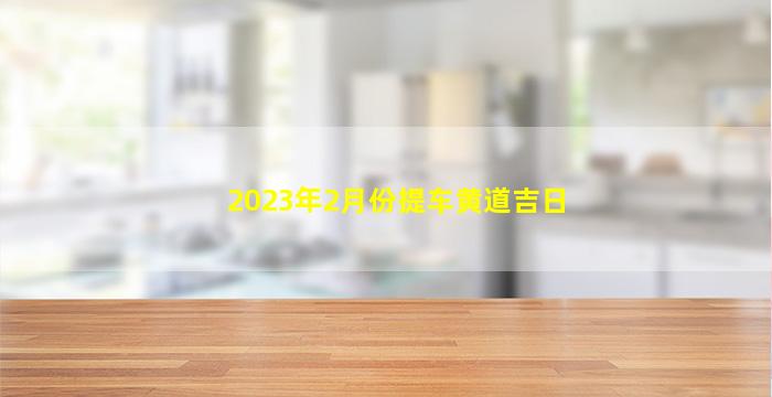 2023年2月份提车黄道吉日