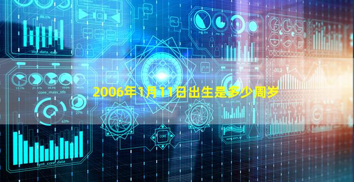 2006年1月11日出生是多少周岁