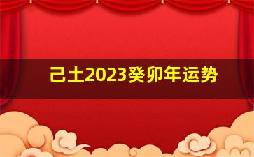 己土2023癸卯年运势